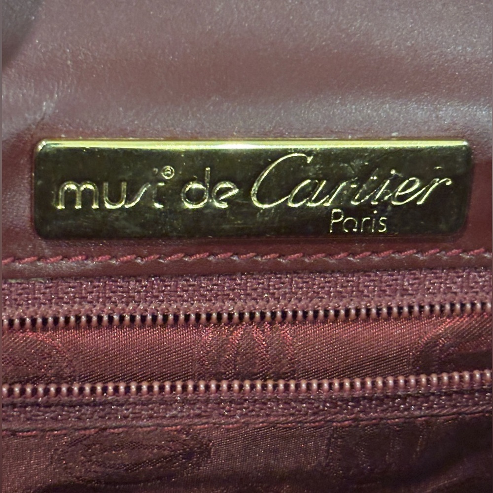 Cartier Women's Burgundy Leather Crossbody Bag Set - Picture 7 of 12